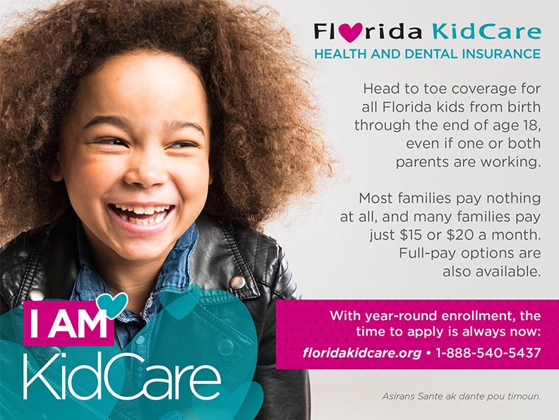 Florida KidCare health and dental insurance